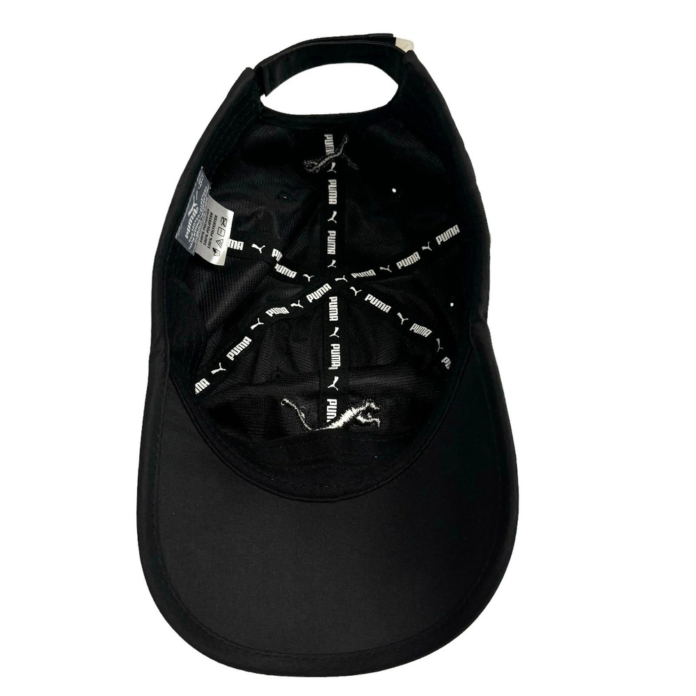 Puma Men's Cap Size OSFA Black Adjustable Hat Embroidered Logo One Size - Picture 3 of 6